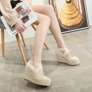 Espadrilles Women Suede Wedge SANDALS