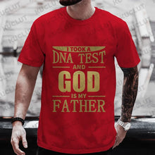 Religious Christian T-Shirt for Men Took A Dna Test and God Is My Father Print Men's Tshirts Christian Cross Jesus Tee Clothes
