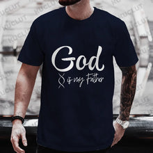 Religious Christian T-Shirt for Men Took A Dna Test and God Is My Father Print Men's Tshirts Christian Cross Jesus Tee Clothes