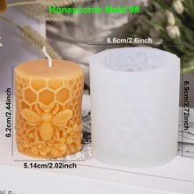 3D Bee Honeycomb Candle Silicone Mold DIY Honeycomb