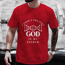 Religious Christian T-Shirt for Men Took A Dna Test and God Is My Father Print Men's Tshirts Christian Cross Jesus Tee Clothes