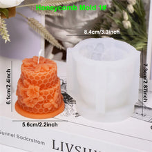 3D Bee Honeycomb Candle Silicone Mold DIY Honeycomb