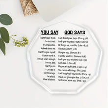 One, you said God said acrylic card, Bible scripture, Christians encourage gifts for best friend women