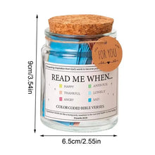 Bible Verses in A Jar, God's Word Storage Jar ,Colorful Bible Verses Gratitude & Blessings Christian ,With Gift Box