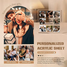 10x10cm Free Personalized Photo Acrylic Block Customize Gifts for Friends, Parent, Retirement Graduation Desktop Ornaments