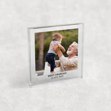 10x10cm Free Personalized Photo Acrylic Block Customize Gifts for Friends, Parent, Retirement Graduation Desktop Ornaments