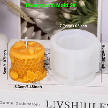 3D Bee Honeycomb Candle Silicone Mold DIY Honeycomb