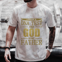 Religious Christian T-Shirt for Men Took A Dna Test and God Is My Father Print Men's Tshirts Christian Cross Jesus Tee Clothes