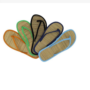 Women Non-slip Bamboo Rattan Flip Flops