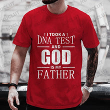 Religious Christian T-Shirt for Men Took A Dna Test and God Is My Father Print Men's Tshirts Christian Cross Jesus Tee Clothes