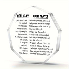 One, you said God said acrylic card, Bible scripture, Christians encourage gifts for best friend women
