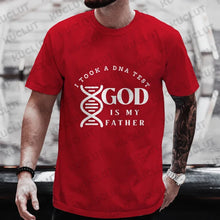 Religious Christian T-Shirt for Men Took A Dna Test and God Is My Father Print Men's Tshirts Christian Cross Jesus Tee Clothes