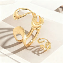 1 set of fashionable exaggerated bracelets, personalized bracelets, women's open hip-hop irregular alloy rings