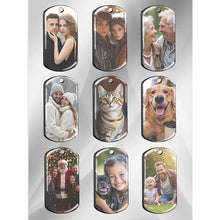 Custom Picture Text Necklace Personalized Double-sided Photo Necklace Memorial Father's Day Gifts for Dad Mom Boyfriend Family