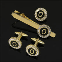 1 Set Of A-B-Z Letters Capital Initial Cufflinks And Tie Clip Jewelry for Men