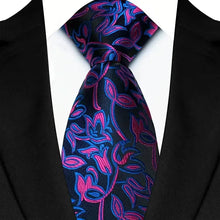 Luxury Mens Necktie Purple Color Stripes, Floral and Plaid Designs