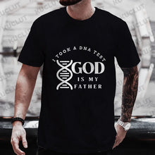 Religious Christian T-Shirt for Men Took A Dna Test and God Is My Father Print Men's Tshirts Christian Cross Jesus Tee Clothes