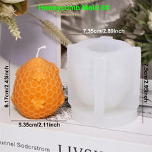 3D Bee Honeycomb Candle Silicone Mold DIY Honeycomb