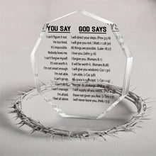 One, you said God said acrylic card, Bible scripture, Christians encourage gifts for best friend women