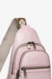 Try this: "Adored PU Leather Sling Bag: Your Time Essential"