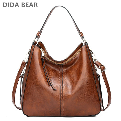 Didabear Leather Hobo Bag