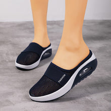 Ladies Platform Mesh Lightweight Mules