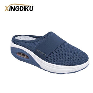 Ladies Platform Mesh Lightweight Mules