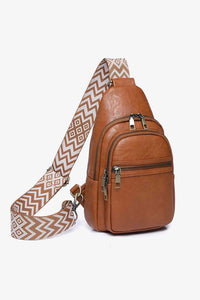 Try this: "Adored PU Leather Sling Bag: Your Time Essential"