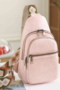 Try this: "Adored PU Leather Sling Bag: Your Time Essential"