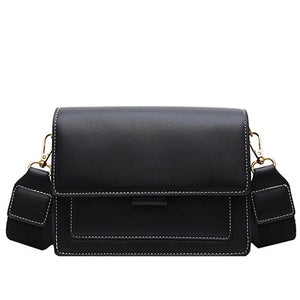 Streamlined Contrast Leather Crossbody Bags for Women