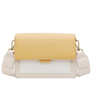 Streamlined Contrast Leather Crossbody Bags for Women