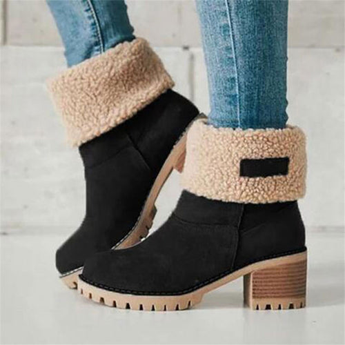 Women Fur Warm Snow Boots