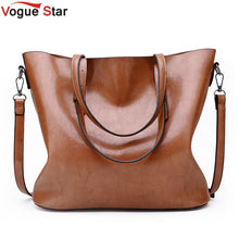 Vogue Star Women Large Capacity Oil Wax Leather Shoulder Bag