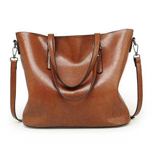 Vogue Star Women Large Capacity Oil Wax Leather Shoulder Bag